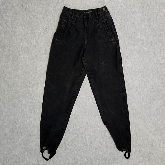 Vintage Denim - Vintage LIZWEAR Black Denim High-Rise Stirrup "Mom" Jeans